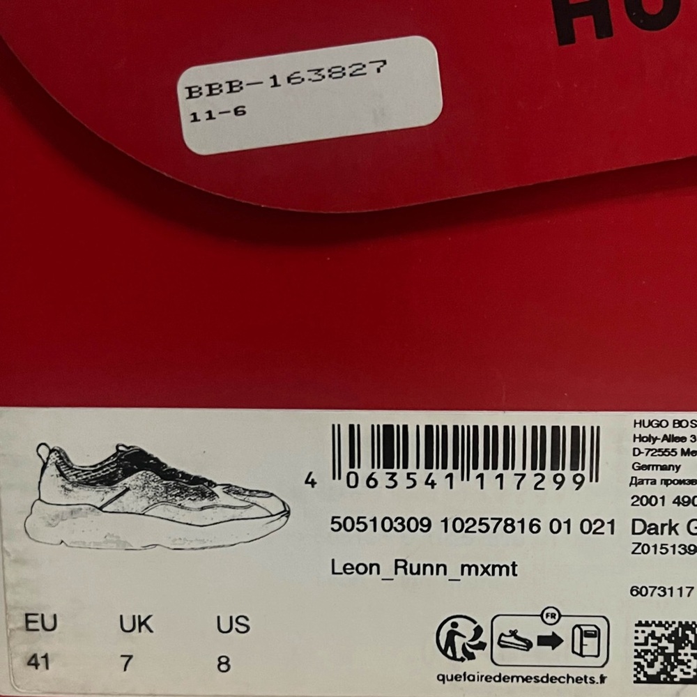 HUGO • Leon Runn Trainers Runners Sneakers Shoes - Picture 7 of 8